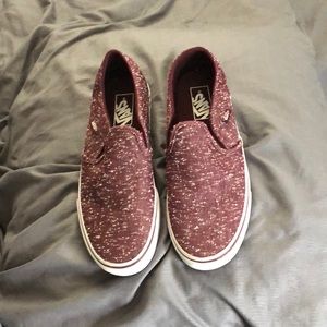 Maroon vans